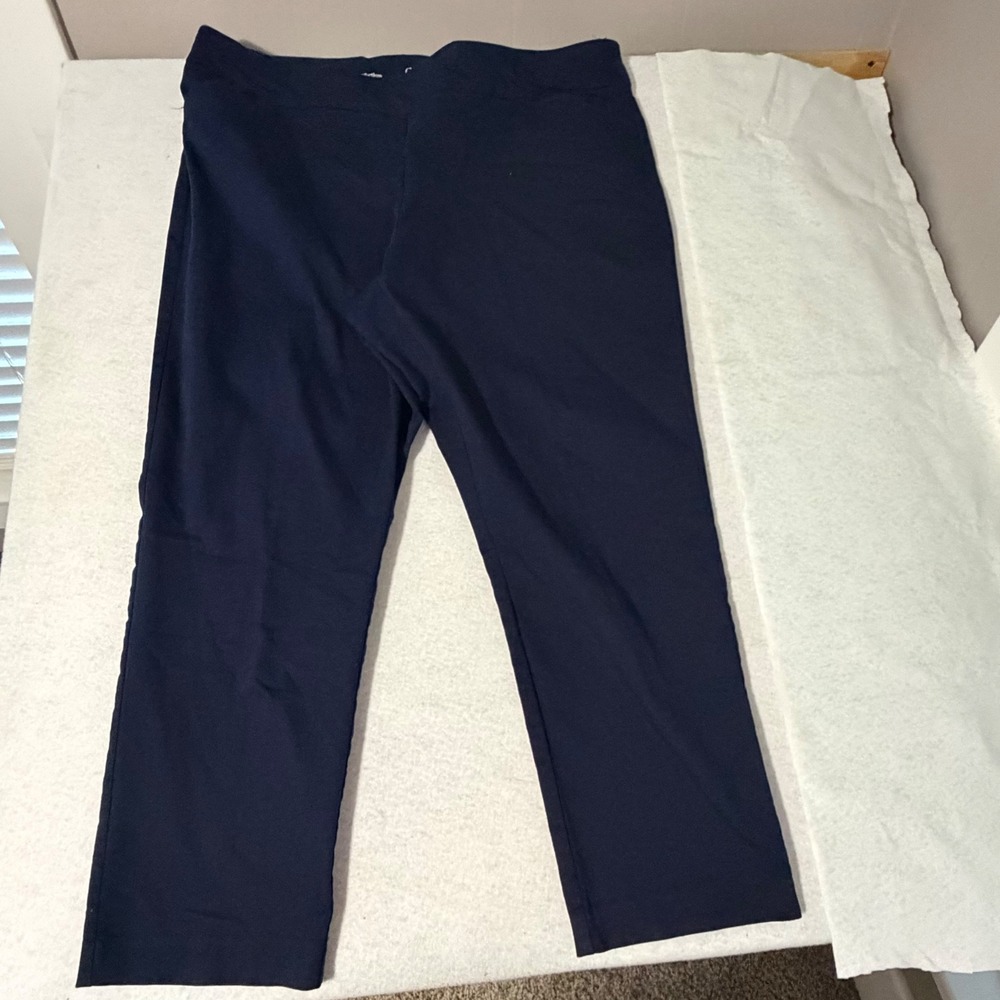 Croft & Barrow Navy Blue Effortless Stretch Pants Womens Plus 22W Regular